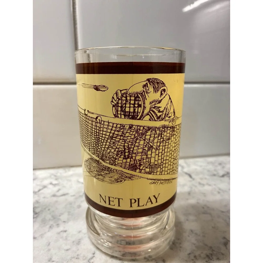 Vintage Gary‎ Patterson Arby's 1982 Tennis Glasses Set of 2 Retro Collectible